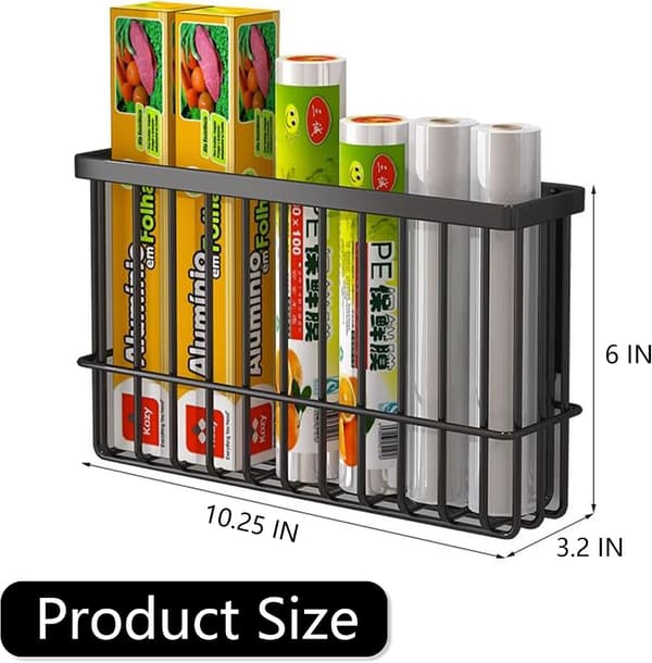 Magnetic Storage Box for Refrigerator, Magnetic Basket, Kitchen Storage Box, Resealable Metal Storage Box (Black)