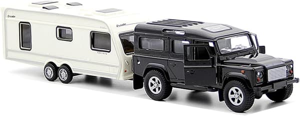 Legetøj Autocamper SUV Trailer Træk RV Autocamper Legetøj til Drenge Trykstøbt Lastbil Modelbil