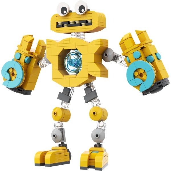 Gul Wubbox Actionfigur Modell - My Monsters  Wubboox Djurfigur Docka Plyschleksak - Födelsedag Ideal Gåvor Modell för Barn, Vänner, Spel (256 Bitar)