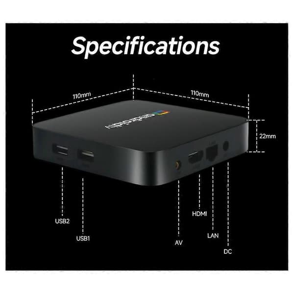 Cortex-A53 4K HD Android 14 Smart TV Box USB 2.0 2.4G&5G Dual WiFi Stöd Röstassistent TVBox Set Top Box (EU-kontakt)