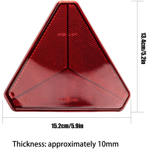 2-pack varningsetiketter - Lastbilsvarningsreflektor, Lastbilssäkerhetstrianglar, Självhäftande fordonstriangelskylt Säkerhetsbiltillbehör för RVCart Lastbil