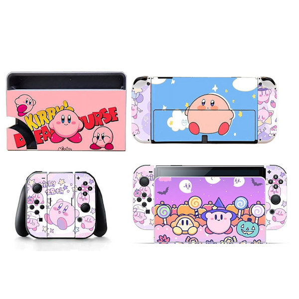 Sopii Switch OLED -tarroille, söpö eläin, pölytiivis, naarmuuntumaton ja värikäs tarra（Pink&Purple） Style10
