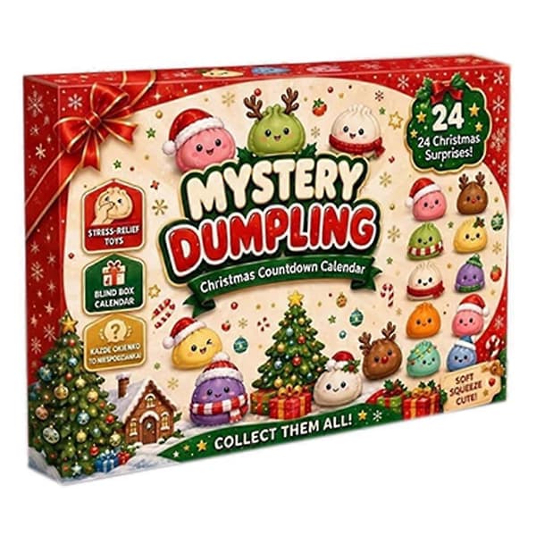 Jul Squishy Adventskalender 2026 24 Dagar Överraskningar Squishies Leksakslåda Julklapp till Barn