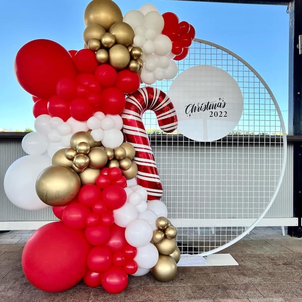 142 st Julballong Godisfolieballonger Godisrör för jul Födelsedag Bröllopsförlovningsår Alla hjärtans dag Festdekorationer