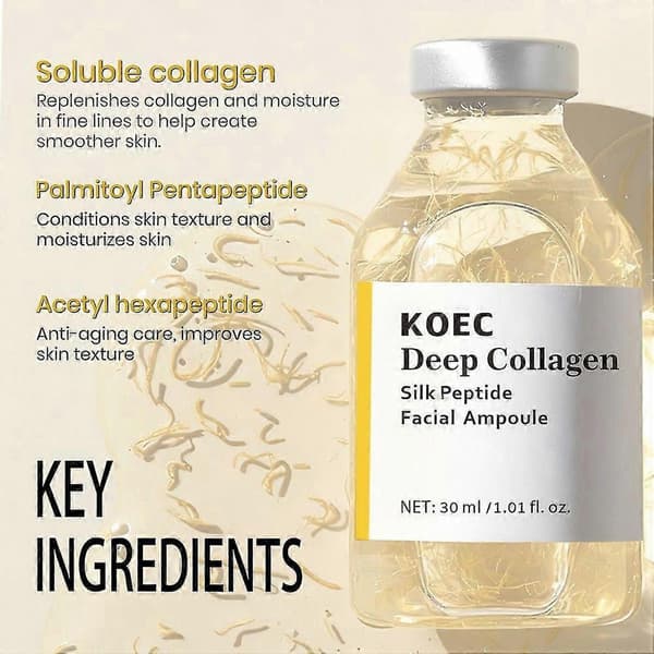 KOEC kollageenipeptidiampulliruisku ikääntymistä estävä syväkosteuttava esanssi 30ml 3pcs