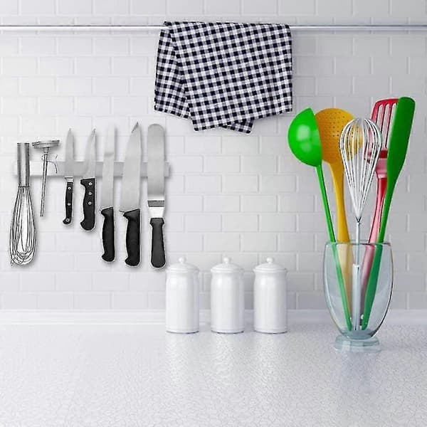 Magnetisk knivholder i rustfritt stål, redskapsholder, lengde 30 cm
