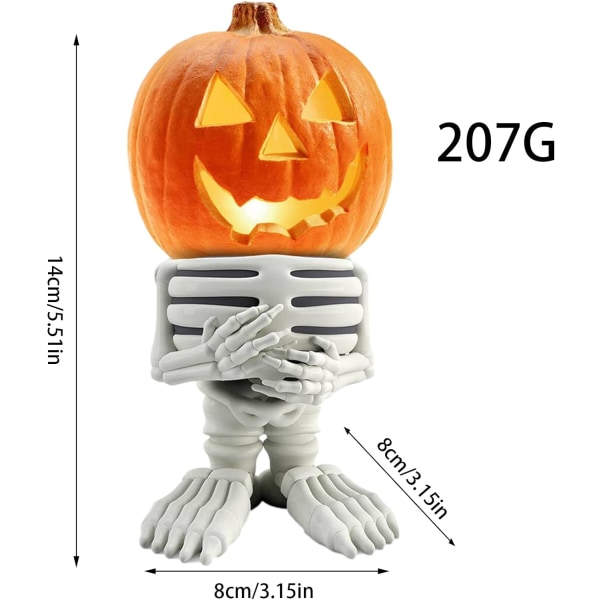 Lysende græskarridderstatue - LED-GNOM-figur Halloween-dekoration lys | Halloween-dekoration lampe, harpiksbord natlyslampe, Ereqeip