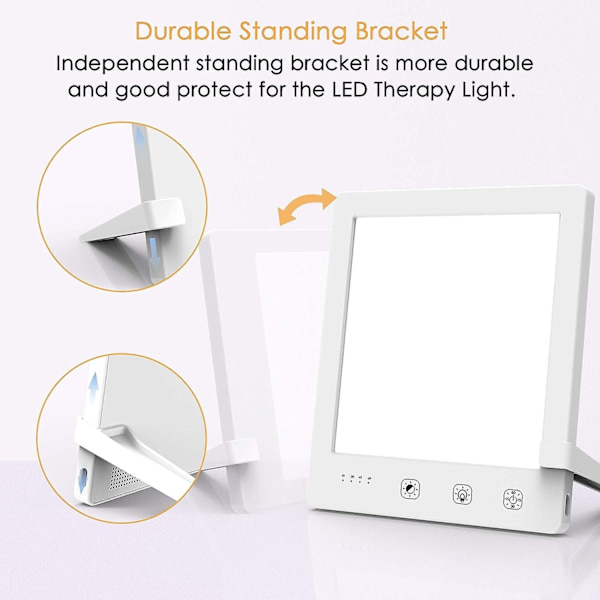 10000 Lux Light Therapy Lamp, Timer, Touch Control, Memory Function, Compact Size for Home or Office