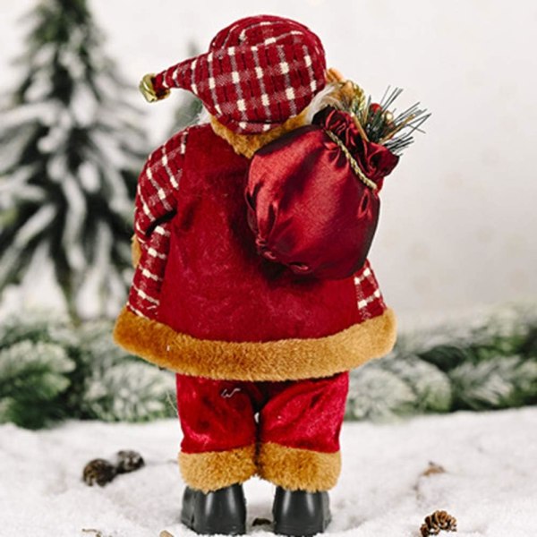 Jultomtefigur Dekoration Flerfärgad Julkock Tomtefigurer Docktillbehör Prydnad Gåva Jultomte -C