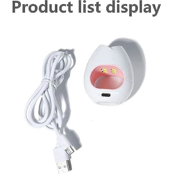 16W Negletørker Maskin UV Gel Lakk Tørker Lampe Bærbar Knapp UV LED Lampe Neglekunst Verktøy Roseform Negletørker For Gel Neglelakk Manikyr (hvit