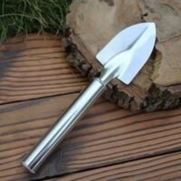 Hagesett med 2 deler, rustfritt stål håndtak hagehåndverktøy miniatyr hagerake spade for frøplanter, bonsai, sukkulenter
