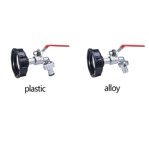 IBC Tanklås Adapter med Messingkran og Slangekobling Plastic