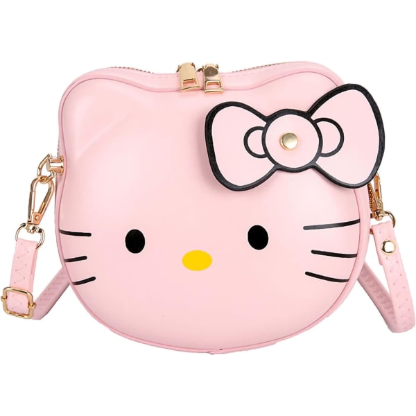 Kawaii rosa kattväska, söt kattväska, Söt Crossbody-väska, Kawaii-plånbok, söt plånbok, Kawaii Crossbody-väska för barn flickor kvinnor