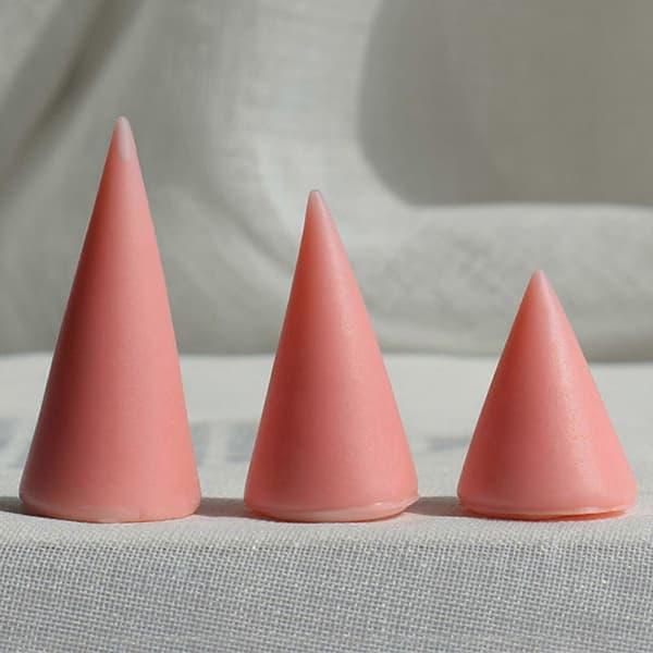 Koniske stearinlysforme 3D Geometrisk silikoneform til stearinlysfremstilling DIY sæbe epoxyharpiksform kage chokolade dekoration