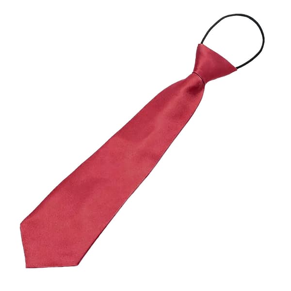 Ferdigknyttet barneslips (28 cm) - Flere farger Vinrød red