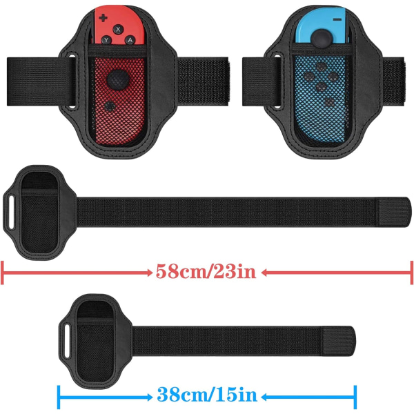 [2Pack] Benrem för Nintendo Switch Sports Speltillbehör, Justerbar Elastisk Andningsbar Benband för Switch & OLED, Lämplig för Vuxna eller Barn