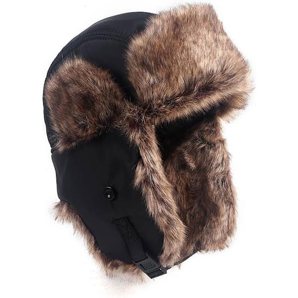 Hatut Vedenpitävä Venäläinen Pomppahattu Miehille Talvi Lämpimät Korvaläpät Lumi Hiihtolippis Hatut(Koko:XL,59-61cm)