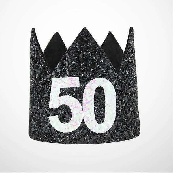 Bursdagshatt Kronehatt til bursdag 1 stk Voksen Glitter Festtilbehør