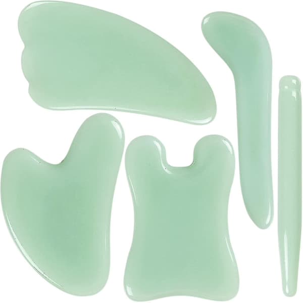 Gua Sha Sten, 5 st Gua Sha Ansiktsbehandling Med Jadesten, Gua Sha Massage Utmärkt