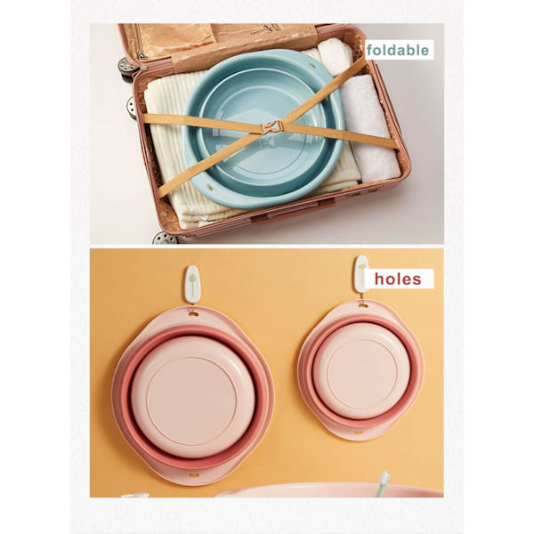 3-pack hopfällbar tvättfat set, baby barn tvättfat diskho för resor hem, 3 olika storlekar set platsbesparande rosa