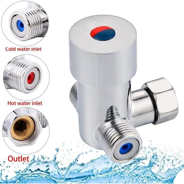Termostatisk blandingsbatteri - PZCC - Massiv messing - Automatisk sensor - Vandbesparende - Bruser
