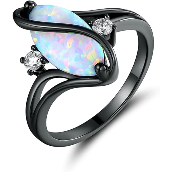 Plated Created Ruby, White Fire Opal & Cubic Zirconia Accents Ring