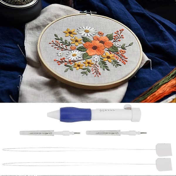 DIY broderipennsett Strikking Søm Punch Needle Kit Syverktøy