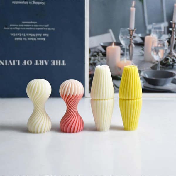 Cylinder Stearinlysforme Silikone DIY 3D Aromaterapi Stearinlys Håndlavet Gave Sæbe Ler Håndværk Dekorationer Forme