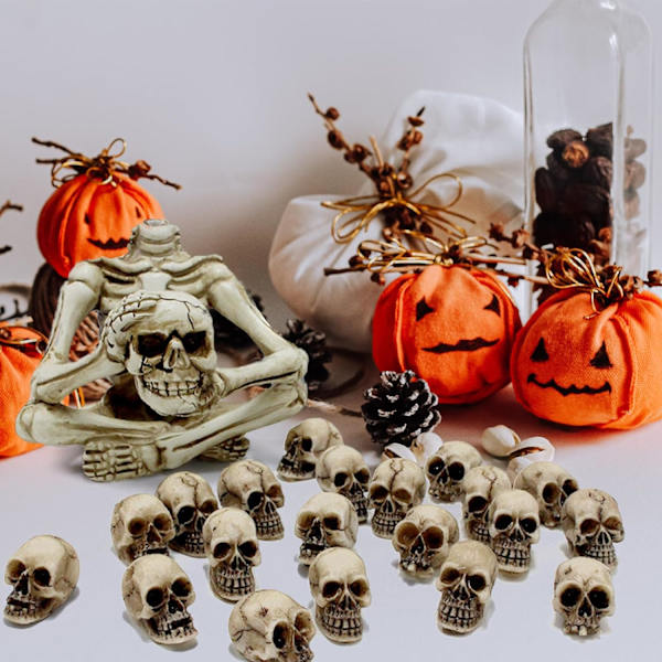 Halloween 20 stk. Mini Skelet Dekoration, Halloween Harpiks Skelet, Falske Skelet Legetøj, Skelet Dekorationer til Landskab Have Potte Dekoration