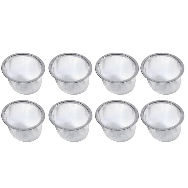 8X Tekanne Diameter 80mm Metallnett Tesil Krydderkurv Silver tone