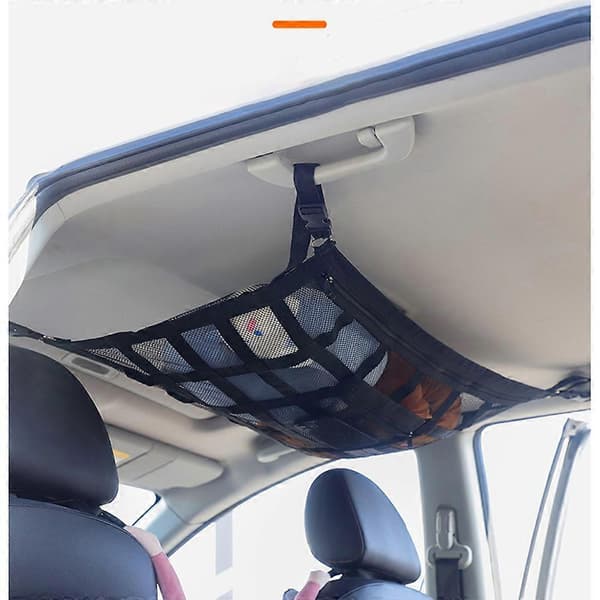 Car Roof Storage Net 18 Compartments Cross Pattern 80 Long, 53 Wide, Compatible with Various Car Models