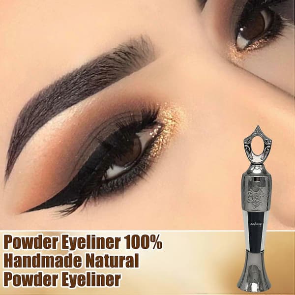 Brun Eyelinerpulver Långvarig Formula för Resevänlig Ögonmakeup med Byggbar Intensitet