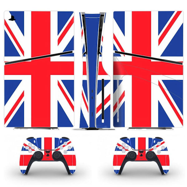 Playstation 5 Slim Ps5 Slim UK Skin Decal Og Controller Klistremerker Sett, Riperesistent (Disk02) Style05