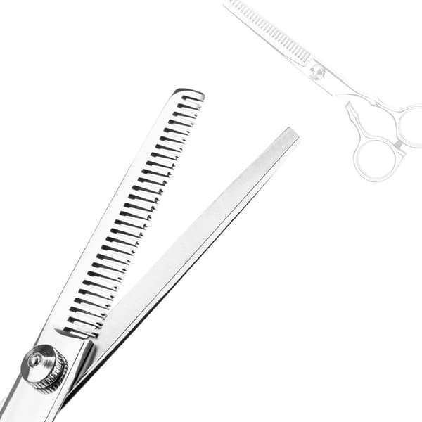 Professional Hairdressing Scissors and Thinning Scissors Luxury 9 pieces Silver 330