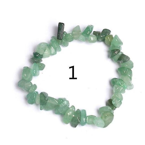 Handgjort armband med naturliga ädelstenar och kristaller, fria chips, stretchigt, Reiki-healing armband, smycke