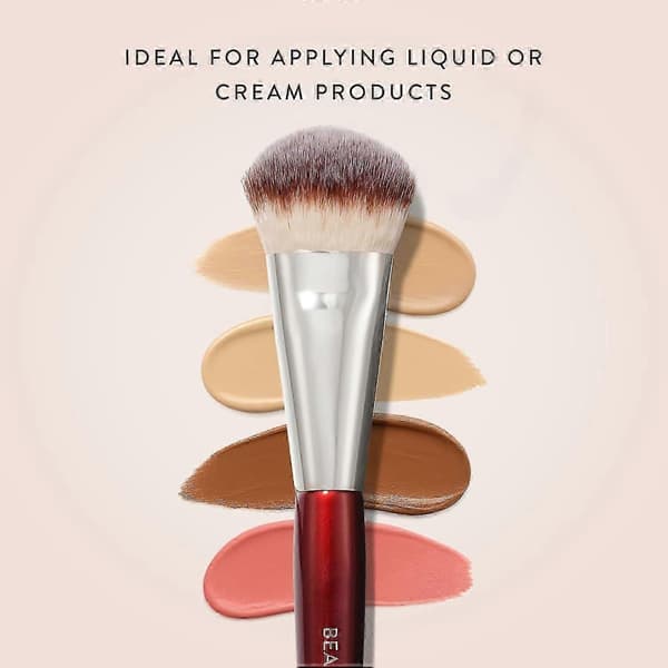Mini konturerad foundationborste 109 för flytande eller krämiga foundations, bronzer, rouge, highlighter