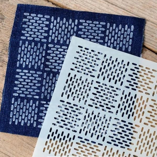 9/32 stk Sashiko broderiskabelon DIY Geometrisk patchwork sæt 32 stk 32Pcs