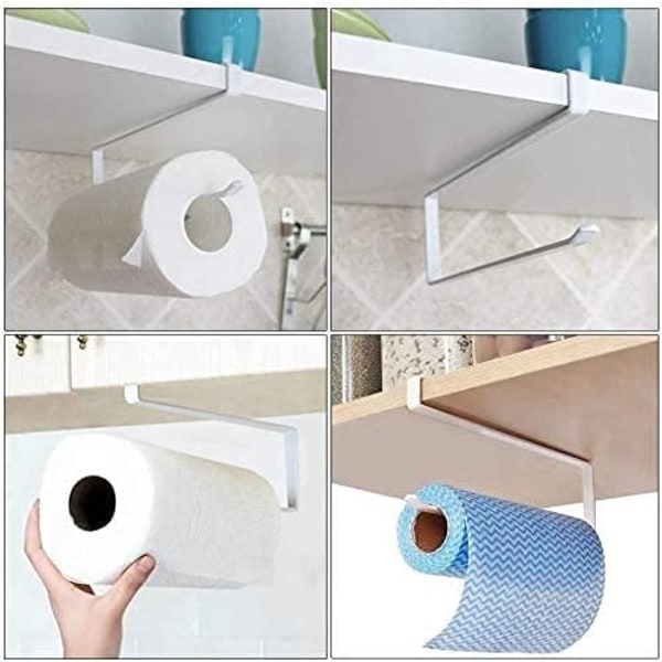 Keittiöpaperitelineen paperipyyherullateline Ruokapöytä Keittiöpaperitelineen pystysuora paperipyyherullateline (Väri: Valkoinen)