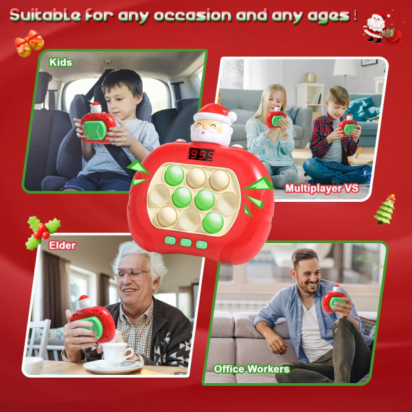Barnleksak, Handhållen spel för barn 6-8 år, Push Bubble Game, Bubble Pressure Pop Glow Game för tonåringar 8-12 år Födelsedagspresent - Jul