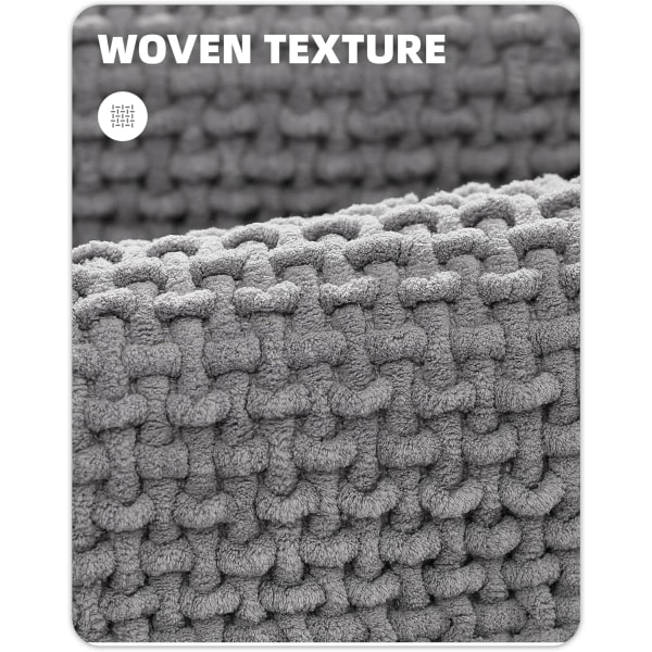 20\"x32\" Chenille Baderomtepper - Farge G Tynt Baderomtepper Passer Under Døren - Absorberende, Flat, Sklisikker, Myk, Maskinvaskbar