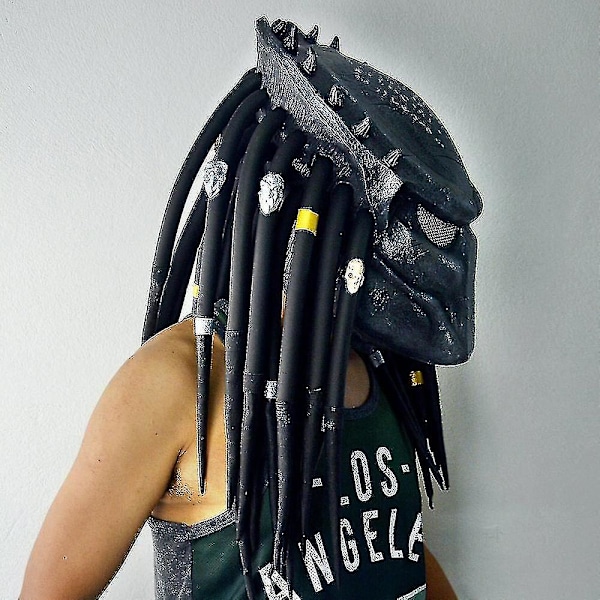 Predator Hjelm Replika Maske Lateksmaske Halloween Cosplay Kostyme Prop Lateks