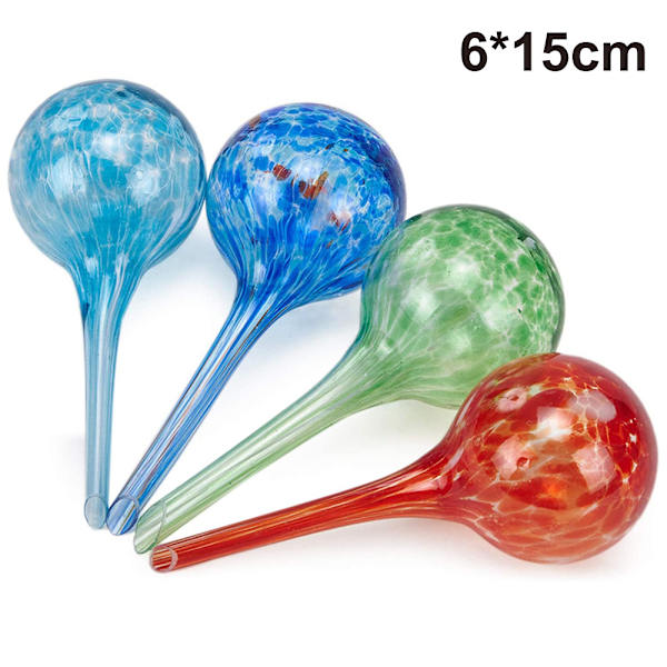 Färgglada bevattningsbollar Blombevattning från glasbevattningsarm Bevattningsbollar Små självvattnande blomkruka 6x15cm-4st