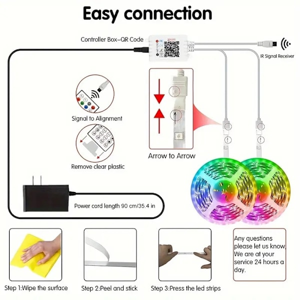 5m-40m LED-lampor Bluetooth Rgb-lampor LED-bandlampor 40m
