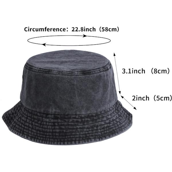3-pack tvättade bomullshinkhattar Packable sommar utomhus keps Resa strand solhatt enfärgade färger för män kvinnor