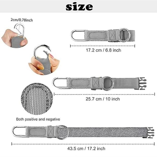 Elastisk jacka Gripper Reserem med D-ringkrokar och spänne, resväskebälten resetillbehör Gray