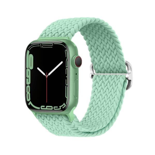 Punottu ranneke Apple Watch 42/44/45 mm mintunvihreä M
