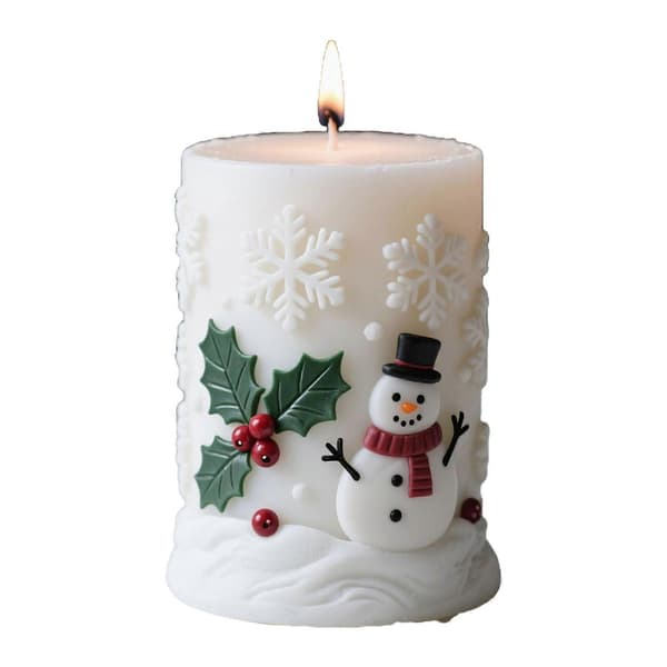 Silikoneforme Julelysforme Snefnug Cylinder Epoxyharpiksforme Gipsforme til Lysfremstilling Flerfarvet