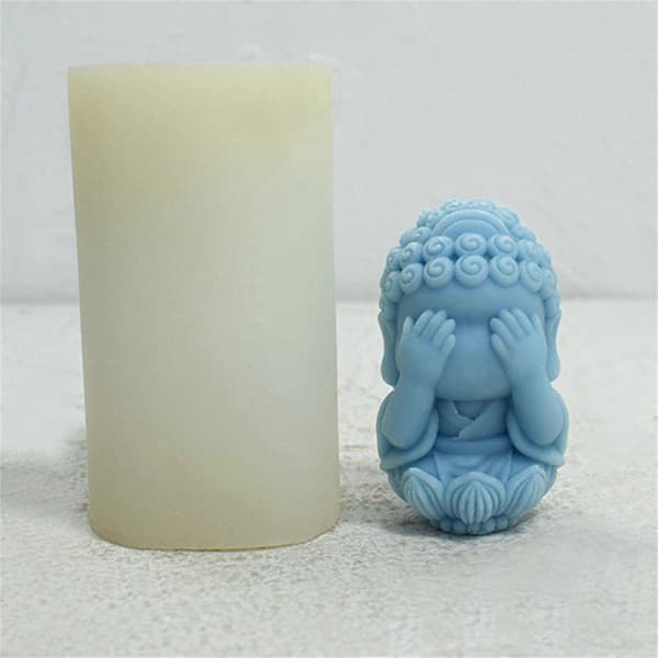 Statue Stearinlysform til DIY Stearinlys Gips Ornamenter Julegave Boligindretning, Epoxyharpiks Støbe Silikoneform