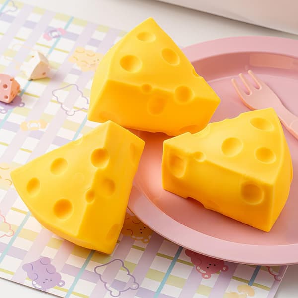 Ostterning Squishy, Falsk Ostklemmeblok, Hurtigt Tilbagefjedrende Stressaflastende Simulationslegetøj, Angst Sensorisk Stress Squishy Håndlegetøj, Blød Fidget