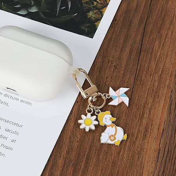 Søt nøkkelring estetisk nøkkelring tilbehør Kawaii nøkkelring for kvinner, nøkkelring for jente sjarm for Airpod, ryggsekk